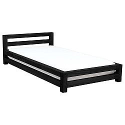 Single fekete fenyő egyszemélyes ágy, 90 x 200 cm - Benlemi
