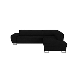 XL Right Corner Sofa Puro fekete kinyitható sarokkanapé tárolóhellyel - Kooko Home