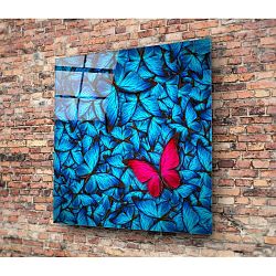 Azul Butterfly üvegezett kép, 30 x 30 cm - Insigne