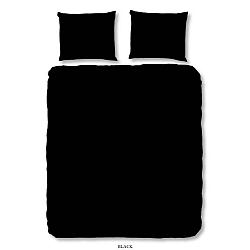 Basso Uni fekete egyszemélyes pamut ágyneműhuzat garnitúra, 140 x 200 cm - Good Morning