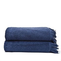 Bath kék pamut fürdőlepedő, 2 darab, 70 x 140 cm - Casa Di Bassi