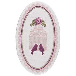 Bathmats Birdcage világos rózsaszín fürdőszobai szőnyeg, hossza 133 cm - Confetti