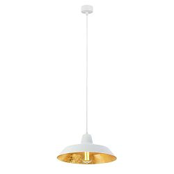 Cinco fehér függőlámpa aranyszínű lámpabelsővel, ⌀ 35 cm - Bulb Attack