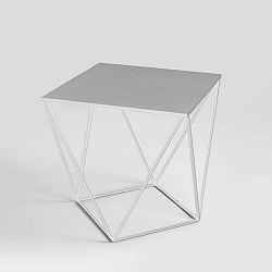 Daryl fehér dohányzóasztal, 60 x 60 cm - Custom Form