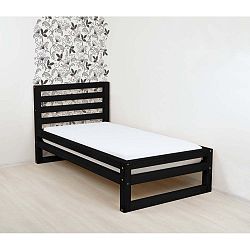 DeLuxe fekete fa egyszemélyes ágy, 190 x 90 cm - Benlemi