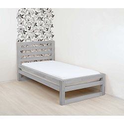 DeLuxe szürke fa egyszemélyes ágy, 190 x 120 cm - Benlemi