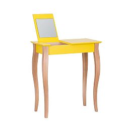 Dressing Table sárga fésülködőasztal tükörrel, 65 cm hosszú - Ragaba