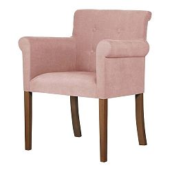 Flacon rózsaszín bükk szék sötétbarna lábakkal - Ted Lapidus Maison