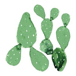 Green Cacti falmatrica, 2 db - Dekornik