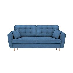 Grenoble kék háromszemélyes kinyitható kanapé tárolóhellyel - Cosmopolitan Design
