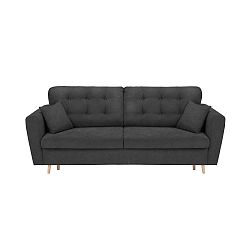 Grenoble sötétszürke háromszemélyes kinyitható kanapé tárolóhellyel - Cosmopolitan Design