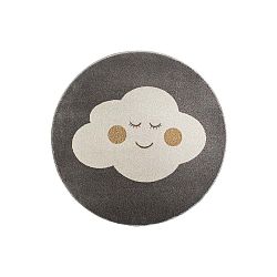 Grey szürke, kerek szőnyeg felhő mintával, 80 x 80 cm - KICOTI