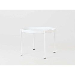 Hanna fehér rakodóasztal, ⌀ 60 cm - Custom Form