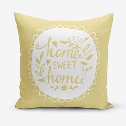 Home Sweet Home sárga párnahuzat, 45 x 45 cm - Minimalist Cushion Covers