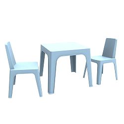 Julieta kék gyerek kerti garnitúra, 1 asztal és 2 szék - Resol