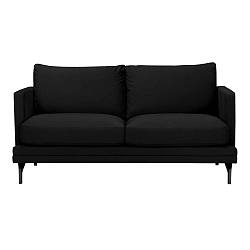 Jupiter fekete kétszemélyes kanapé, fekete lábakkal - Windsor & Co Sofas