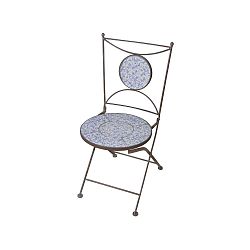 Kék-fehér szék kerámia ülőrésszel - Ego Dekor