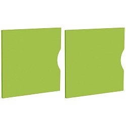 Kiera zöld ajtókészlet polchoz, 2 részes, 33 x 33 cm - Støraa