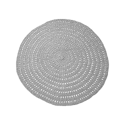 Knitted szürke kerek pamutszőnyeg, ⌀ 150 cm - LABEL51