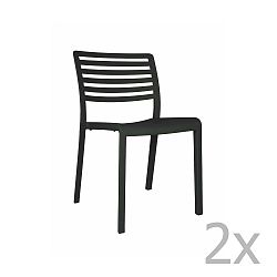 Lama fekete kerti szék, 2 darab - Resol