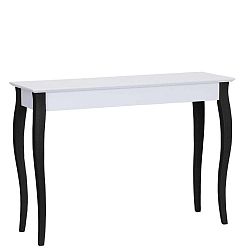 Lilo fehér kisasztal fekete lábakkal, 105 cm széles - Ragaba