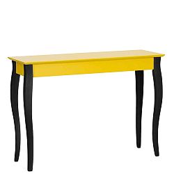 Lilo sárga kisasztal fekete lábakkal, 105 cm széles - Ragaba