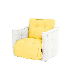 Mini Dice Yellow sárga, kinyitható gyerek fotel, 40 x 100 cm - Karup Design