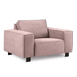 Modern világos rózsaszín fotel - Kooko Home