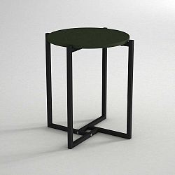 Noce kisasztal sötétzöld asztallappal, ⌀ 49 cm