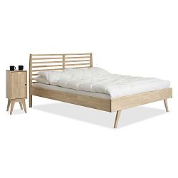 Notte kézzel készített ágy tömör nyírfából, 160 x 200 cm - Kiteen