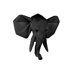 Origami Elephant matt fekete falifogas - PT LIVING
