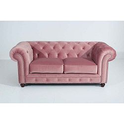 Orleans Velvet kétszemélyes rózsaszín kanapé - Max Winzer