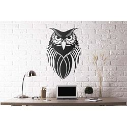 Owl Head fém fali dekoráció, 50 x 35 cm