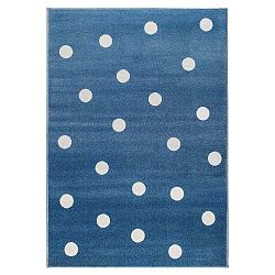 Peas kék, pöttyös szőnyeg, 80 x 150 cm - KICOTI