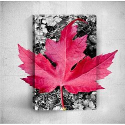 Pink Leaf 3D fali kép, 40 x 60 cm - Mosticx