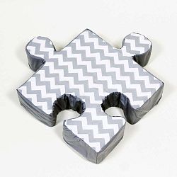 Puzzle ZygZag szürke kispárna - K-ID