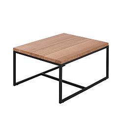 Quadrat dohányzóasztal tölgyfa lappal, 80 x 70 cm - Windsor & Co Sofas