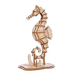Seahorse 3D puzzle balsafából - Kikkerland