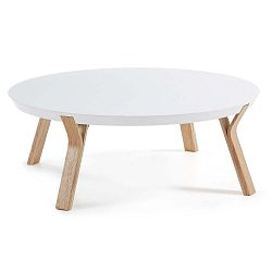 Solid fehér dohányzóasztal, Ø 90 cm - La Forma