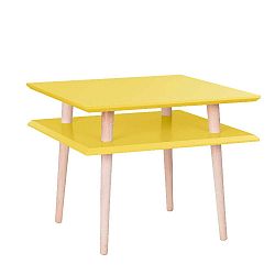 Square sárga dohányzóasztal, 55 x 55 cm - Ragaba