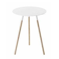 Tosca fehér kisasztal bükkfa lábakkal - YAMAZAKI