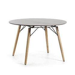 Tropo étkezőasztal világosszürke asztallappal, Ø 120 cm - La Forma