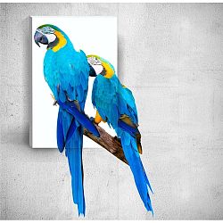 Two Parrots 3D fali kép, 40 x 60 cm - Mosticx