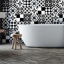 Wall Decal Cement Tiles Pinocito 60 db-os falmatrica szett, 10 x 10 cm - Ambiance