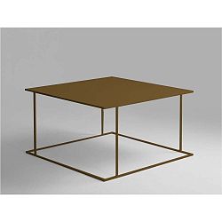 Walt aranyszínű dohányzóasztal, 80 x 80 cm - Custom Form