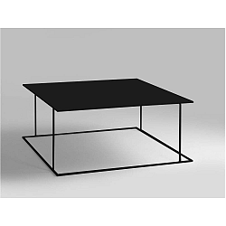Walt fekete dohányzóasztal, 80 x 80 cm - Custom Form