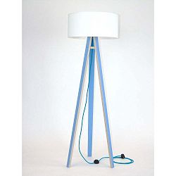 Wanda kék állólámpa, fehér búrával és türkiz kábellel - Ragaba