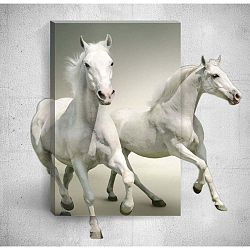 White Horses 3D fali kép, 40 x 60 cm - Mosticx