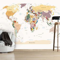 World Map nagyméretű tapéta kép 300 x 210 cm - Artgeist