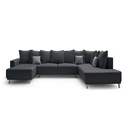 Xenia sötétszürke kinyitható kanapé, bal oldali kivitel - Bobochic